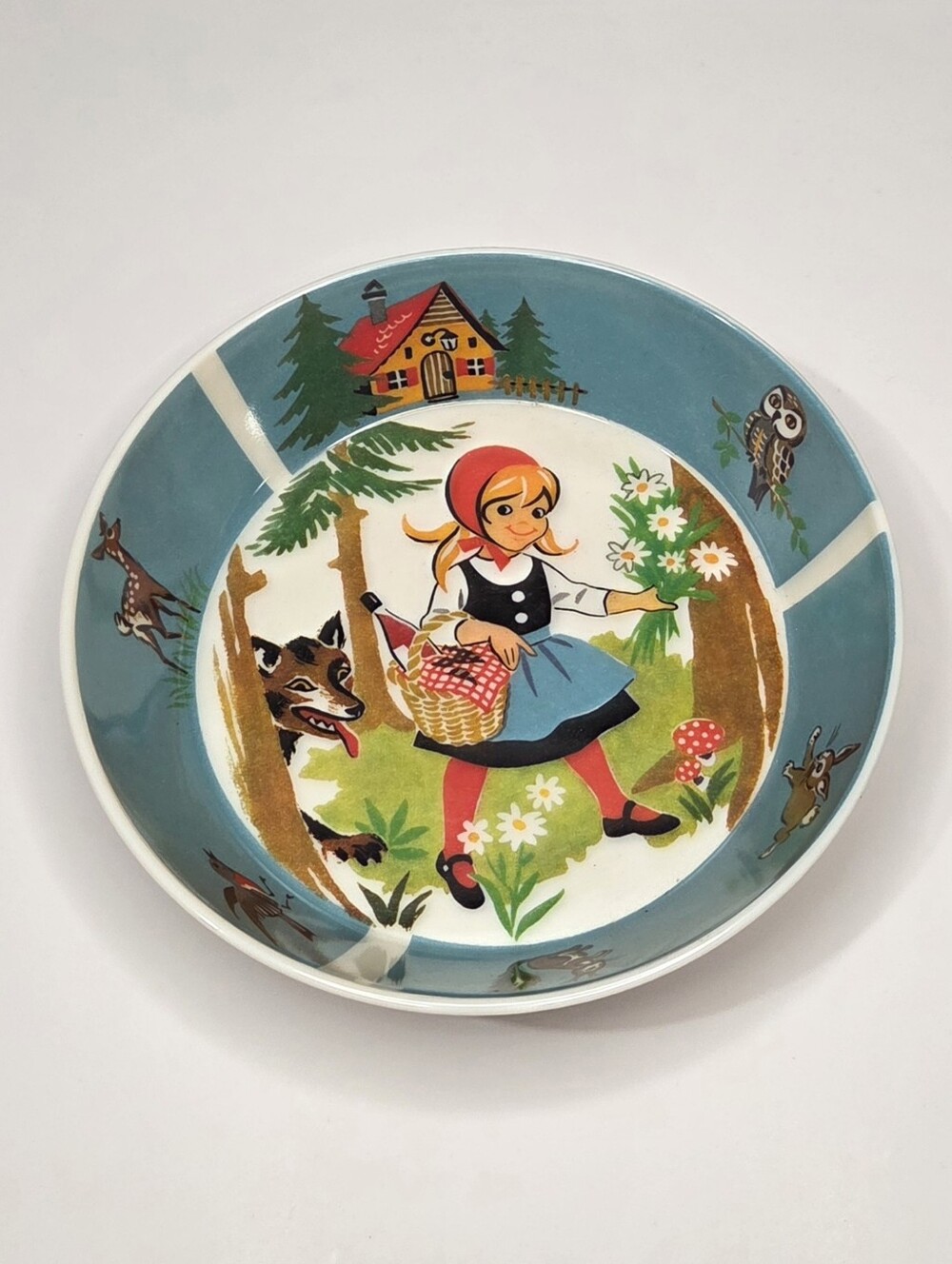 70s Ornamin 362 Little Red Riding Hood Melamine Children's Bowl Germany MCM Kids